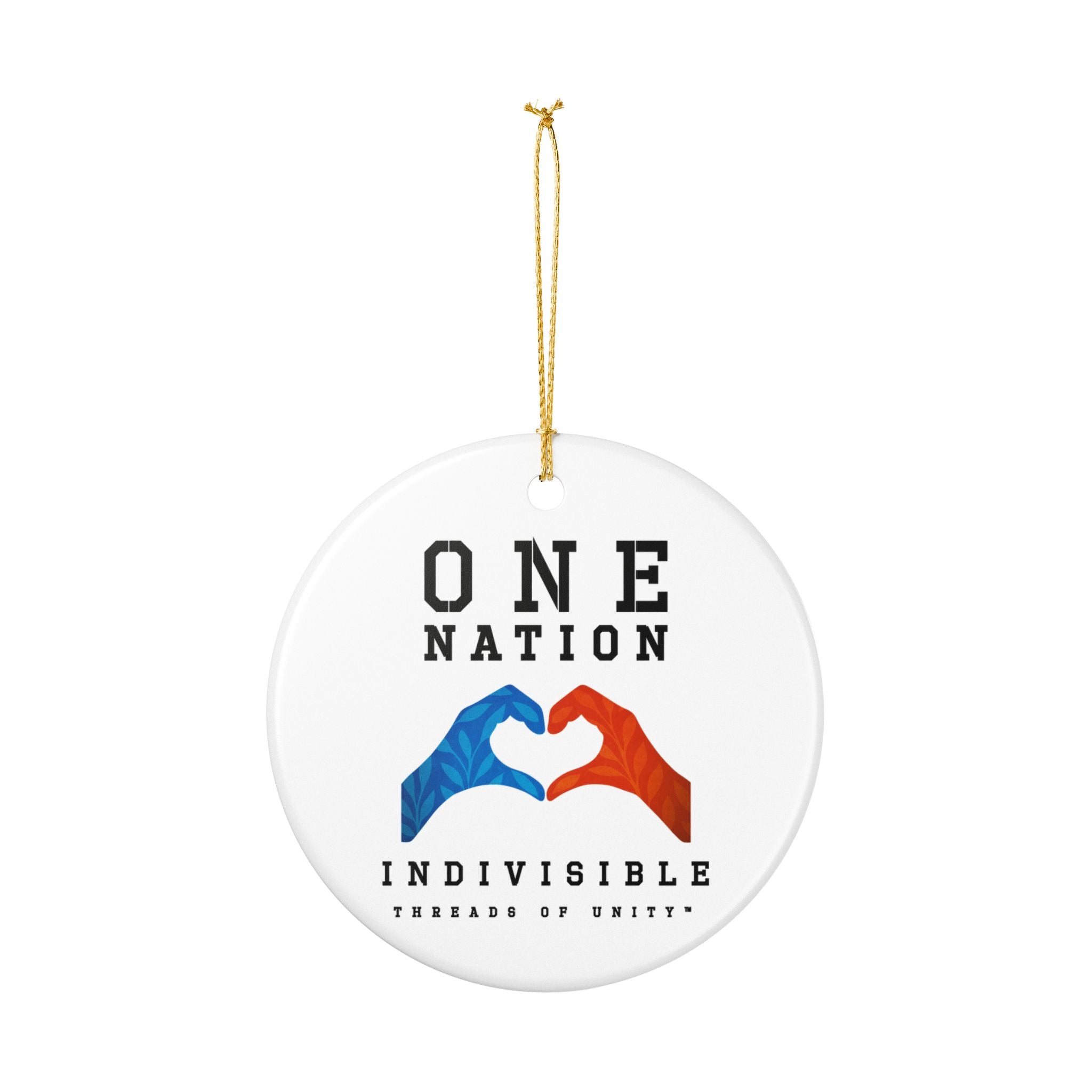 "One Nation" Threads of Unity™ Ceramic Ornament