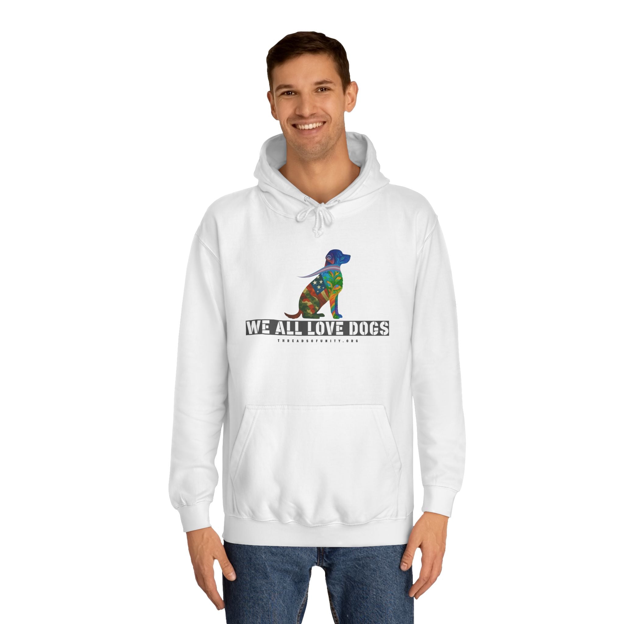 "We All Love Dogs, Retriever" Threads of Unity™ Unisex College Hoodie