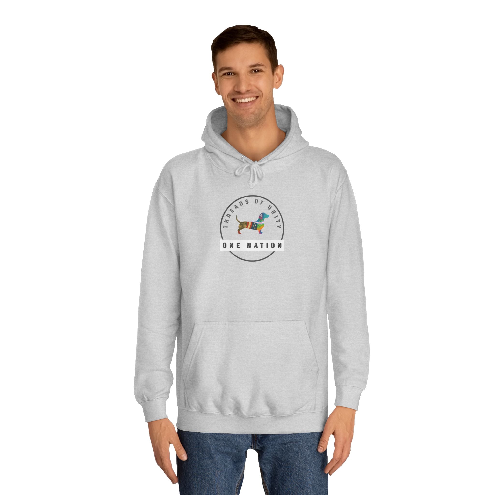 "One Nation Hound" Threads of Unity™ Unisex College Hoodie