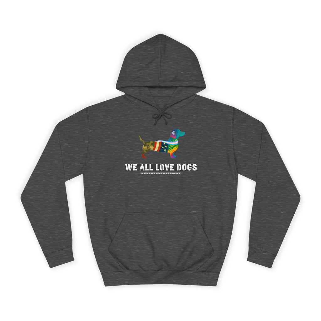 "We All Love Dogs, Hound" Threads of Unity™ Unisex College Hoodie