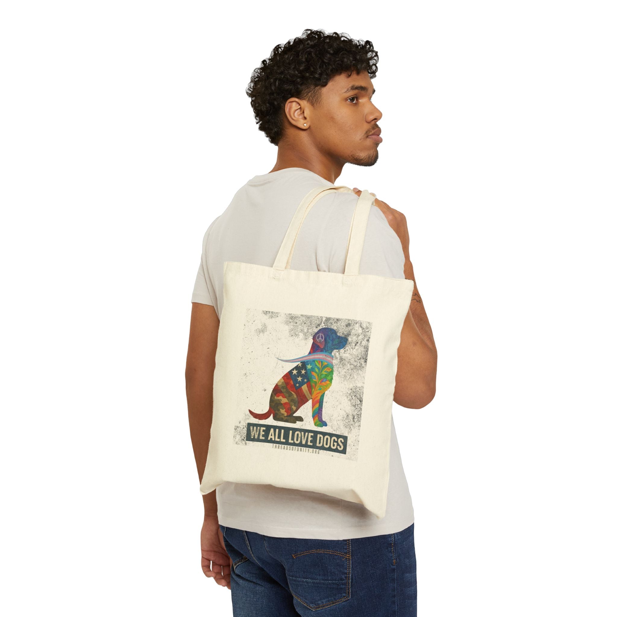 "We All Love Dogs" Threads of Unity™ Tote Bag