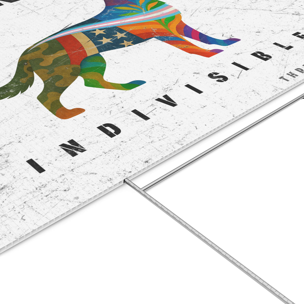 "One Nation, Indivisible Shepherd" Threads of Unity™ Lawn Sign. Inclusive & Patriotic