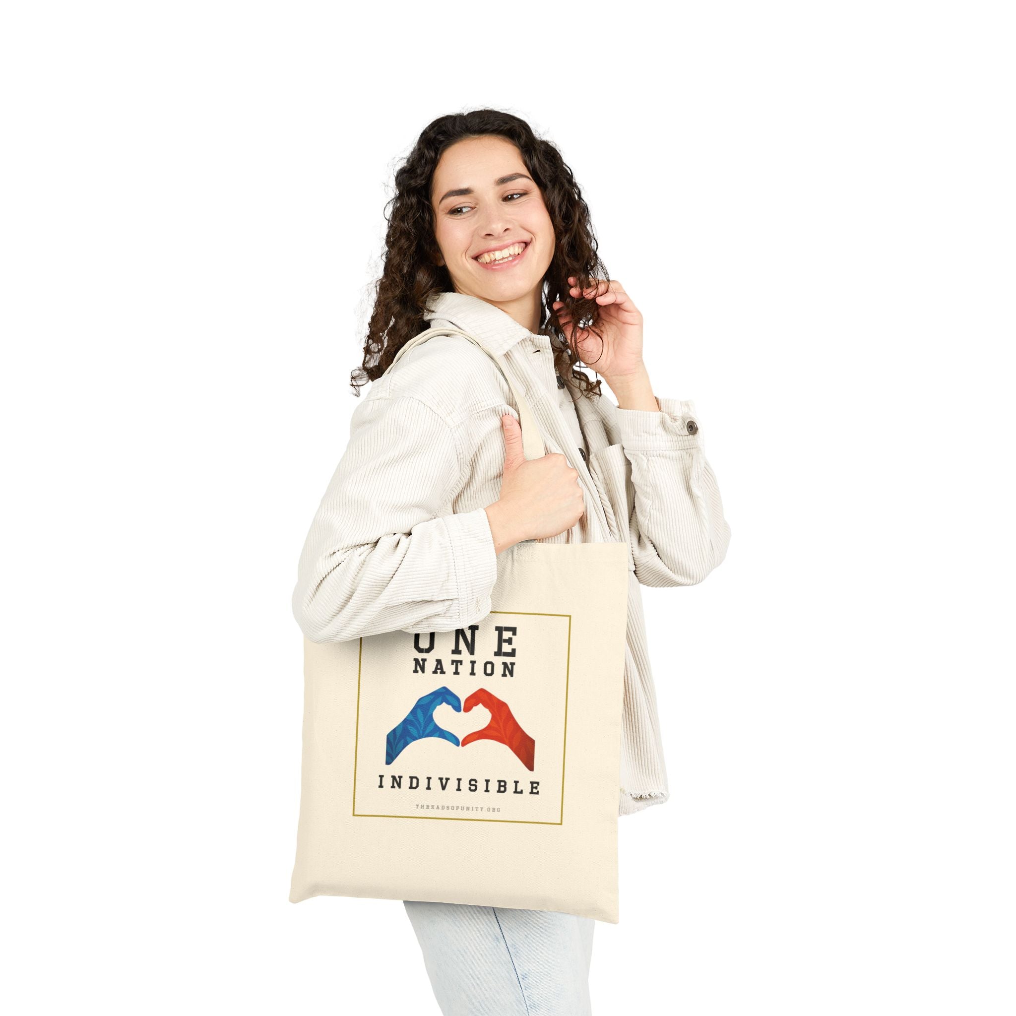 "One Nation, Indivisible Hands" Threads of Unity™ Tote Bag