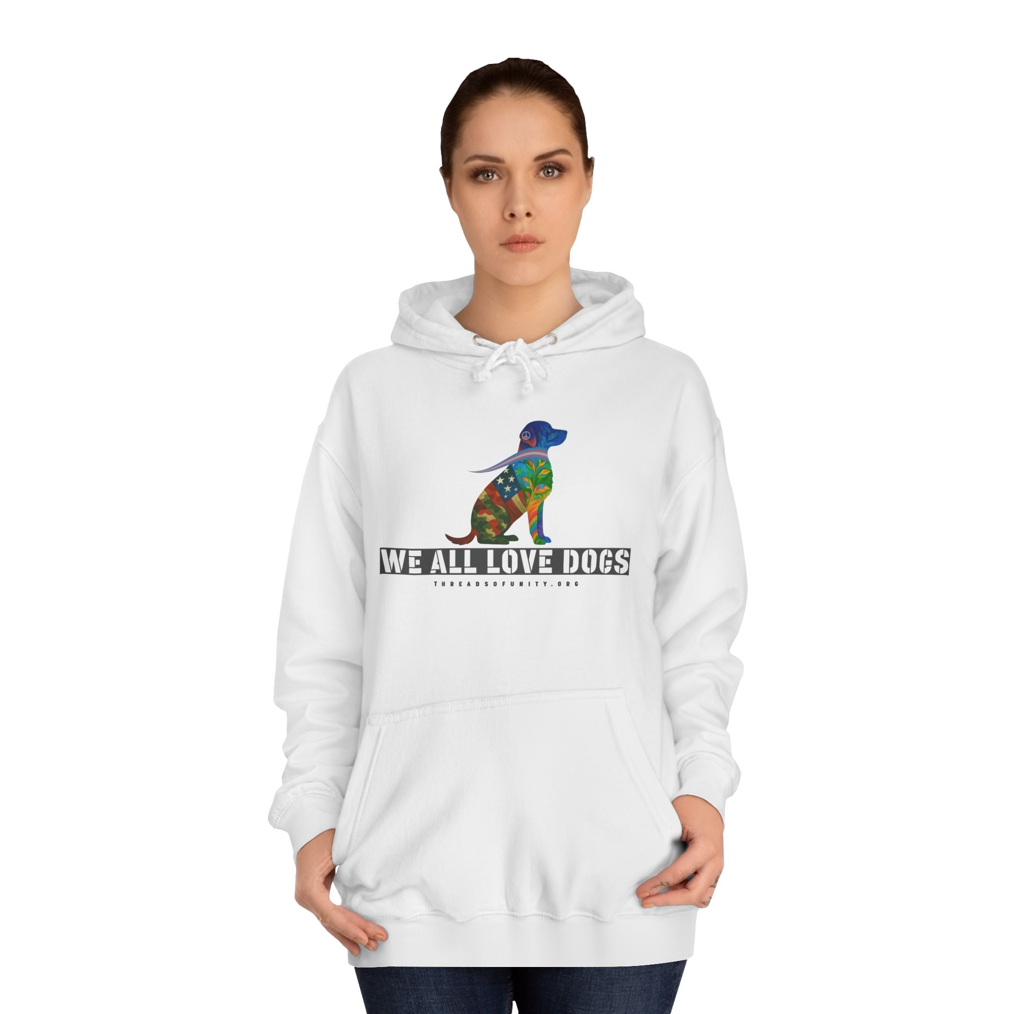 "We All Love Dogs, Retriever" Threads of Unity™ Unisex College Hoodie