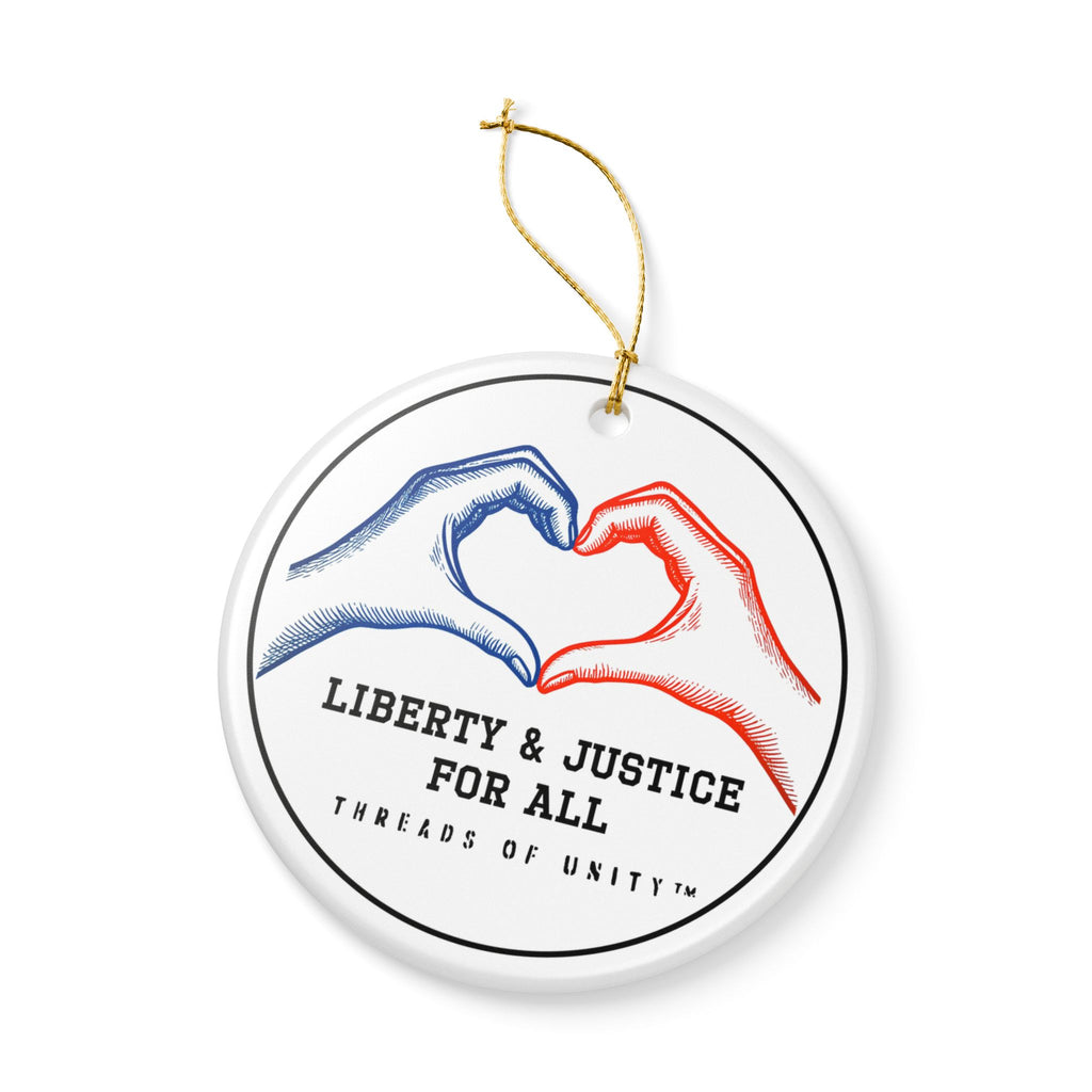 "Liberty & Justice" Threads of Unity™ Ceramic Ornament