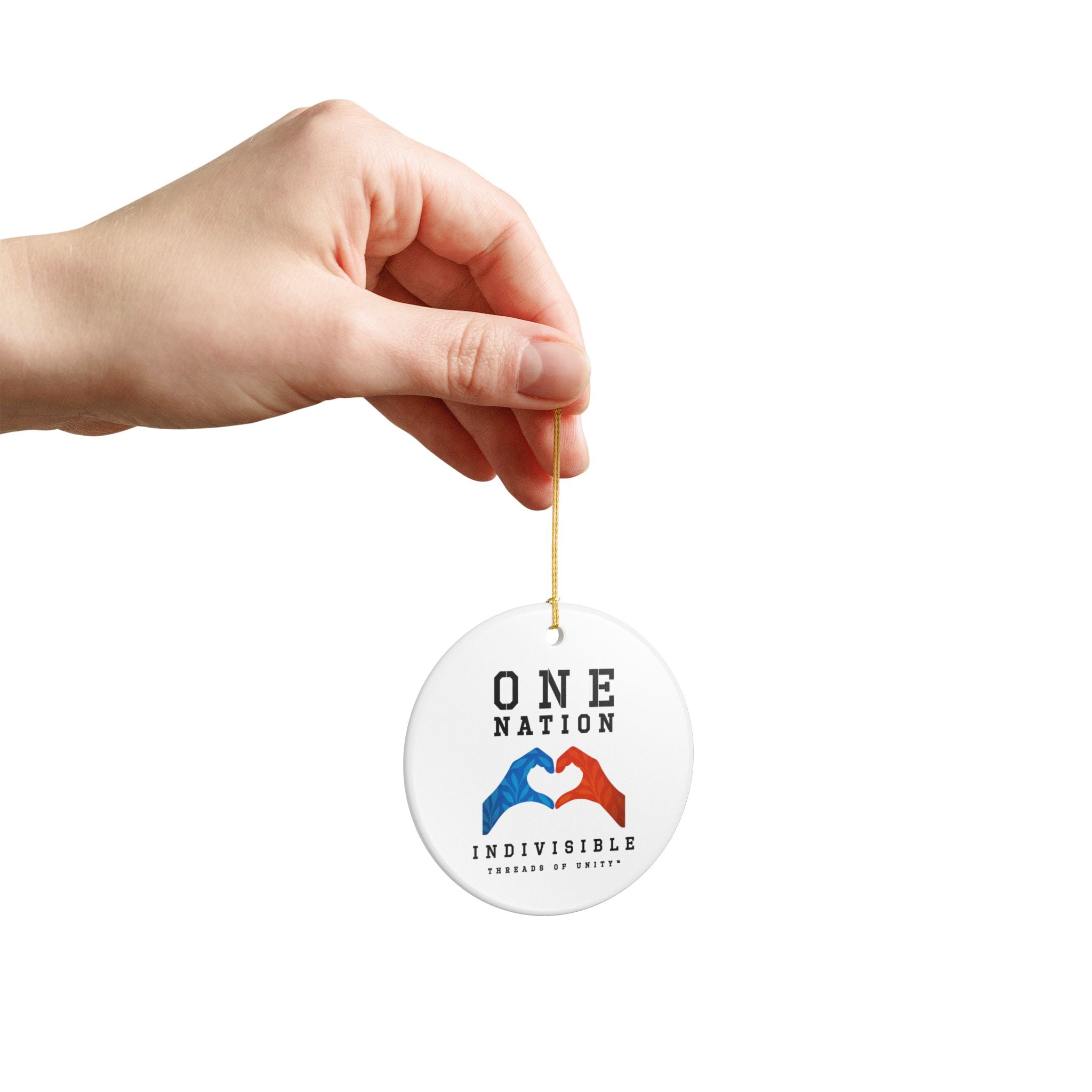 "One Nation" Threads of Unity™ Ceramic Ornament