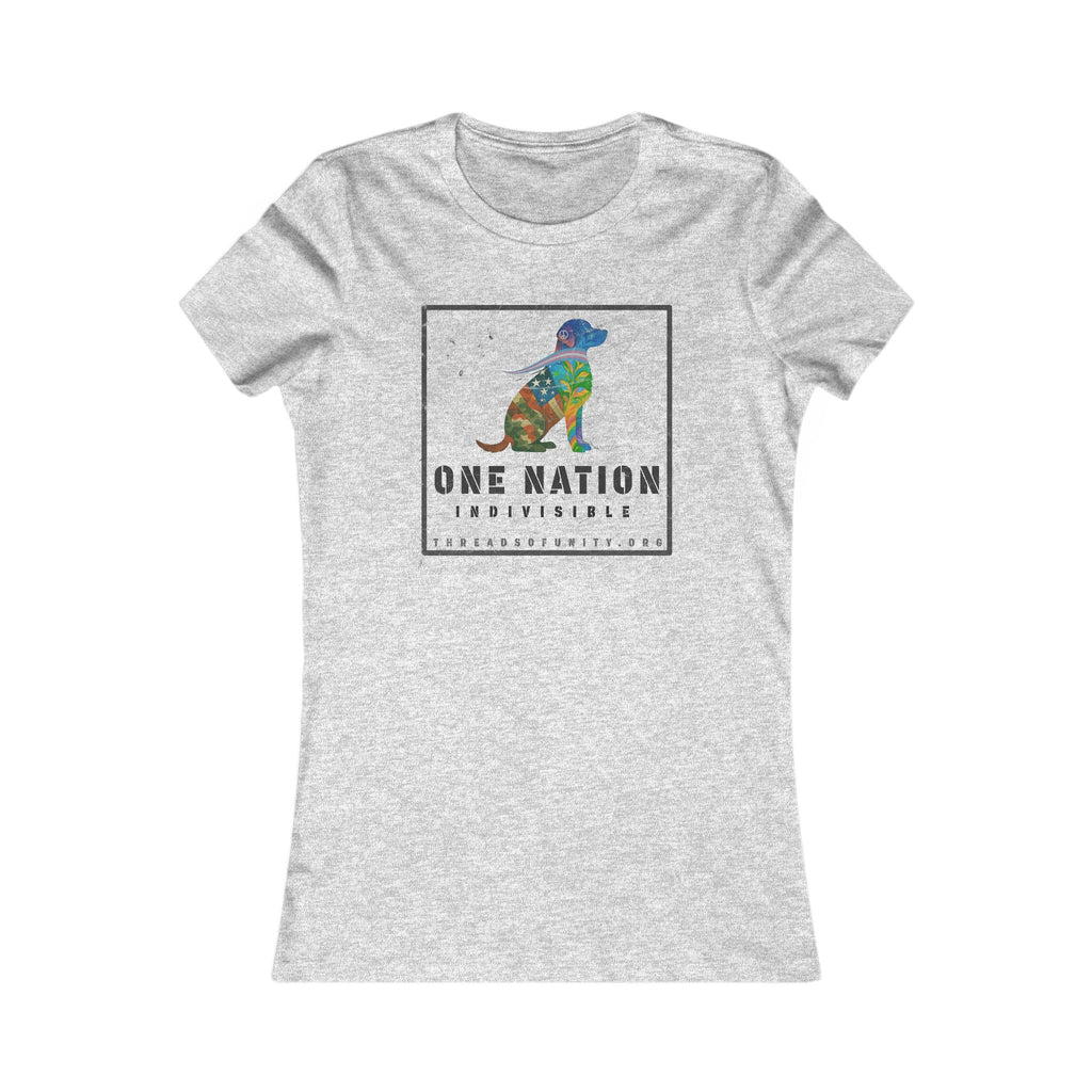 "One Nation, Indivisible Retriever" Threads of Unity™ Women's T-Shirt