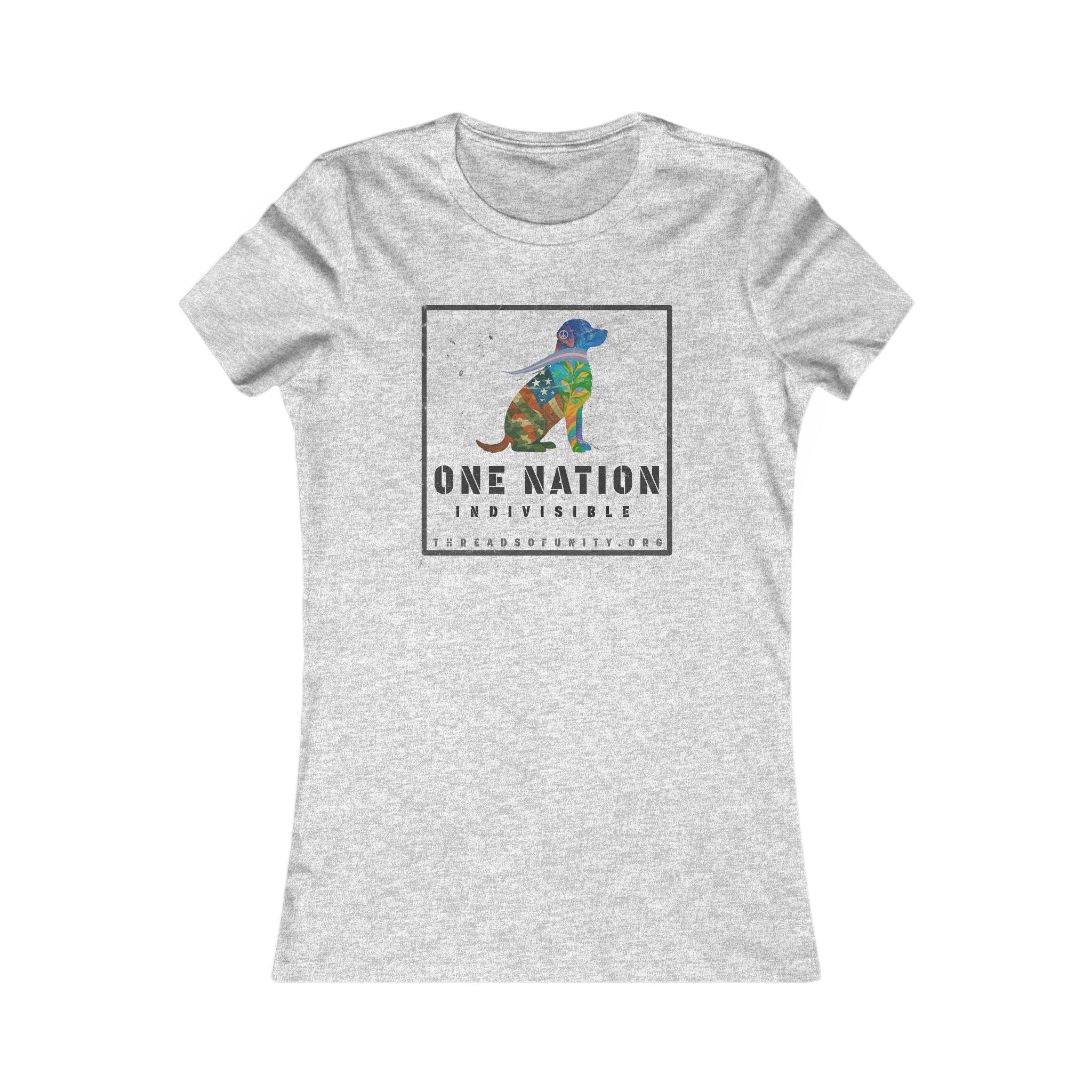 "One Nation, Indivisible Retriever" Threads of Unity™ Women's T-Shirt