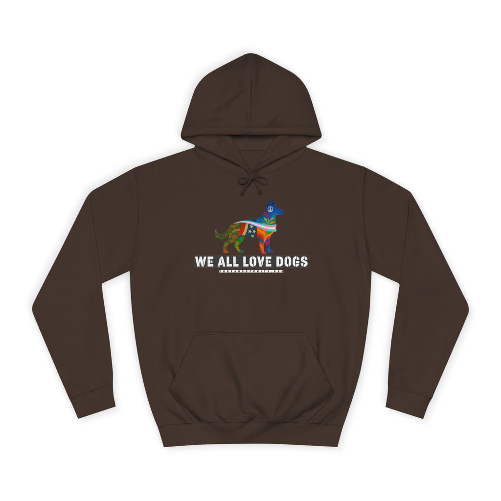 "We All Love Dogs, Shepherd" Threads of Unity™ Unisex College Hoodie
