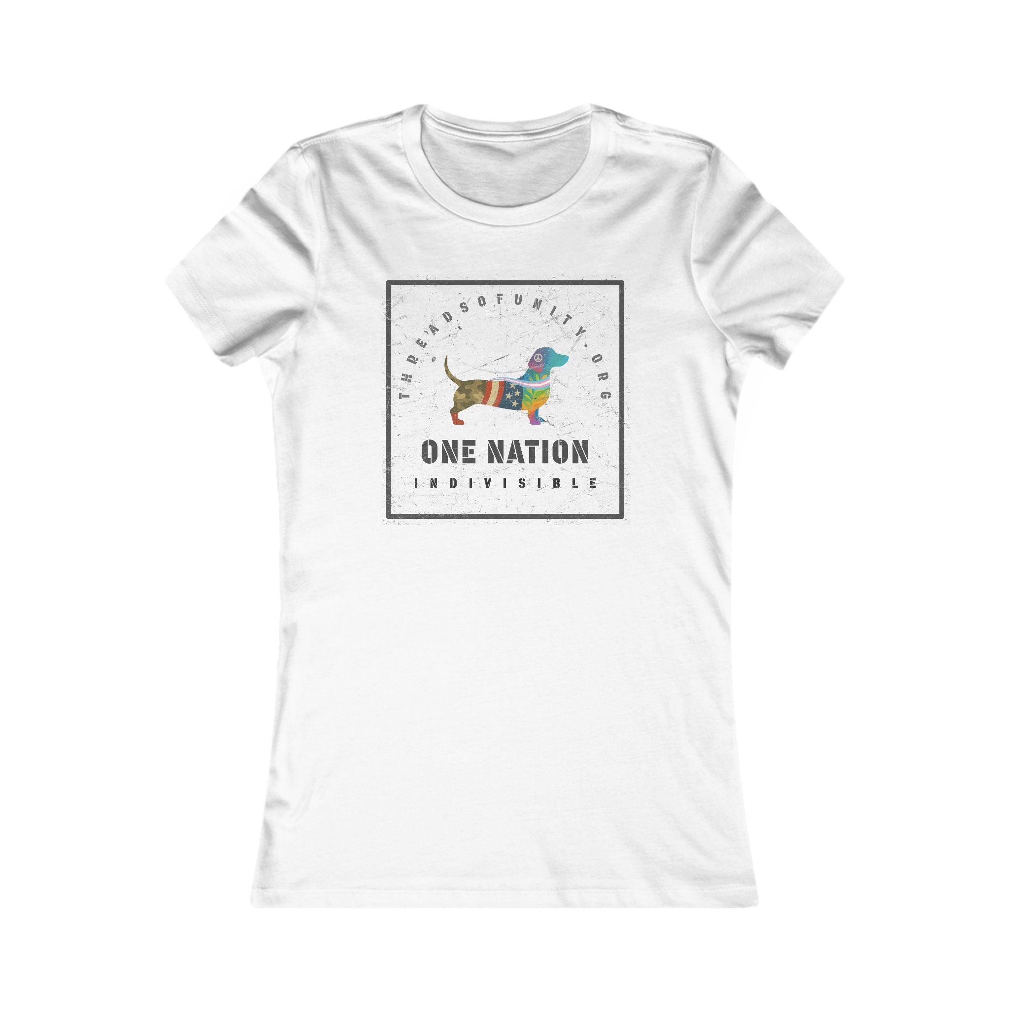 "One Nation, Indivisible Hound" Threads of Unity™ Women's T-Shirt