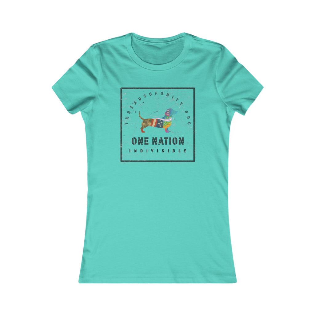 "One Nation, Indivisible Hound" Threads of Unity™ Women's T-Shirt