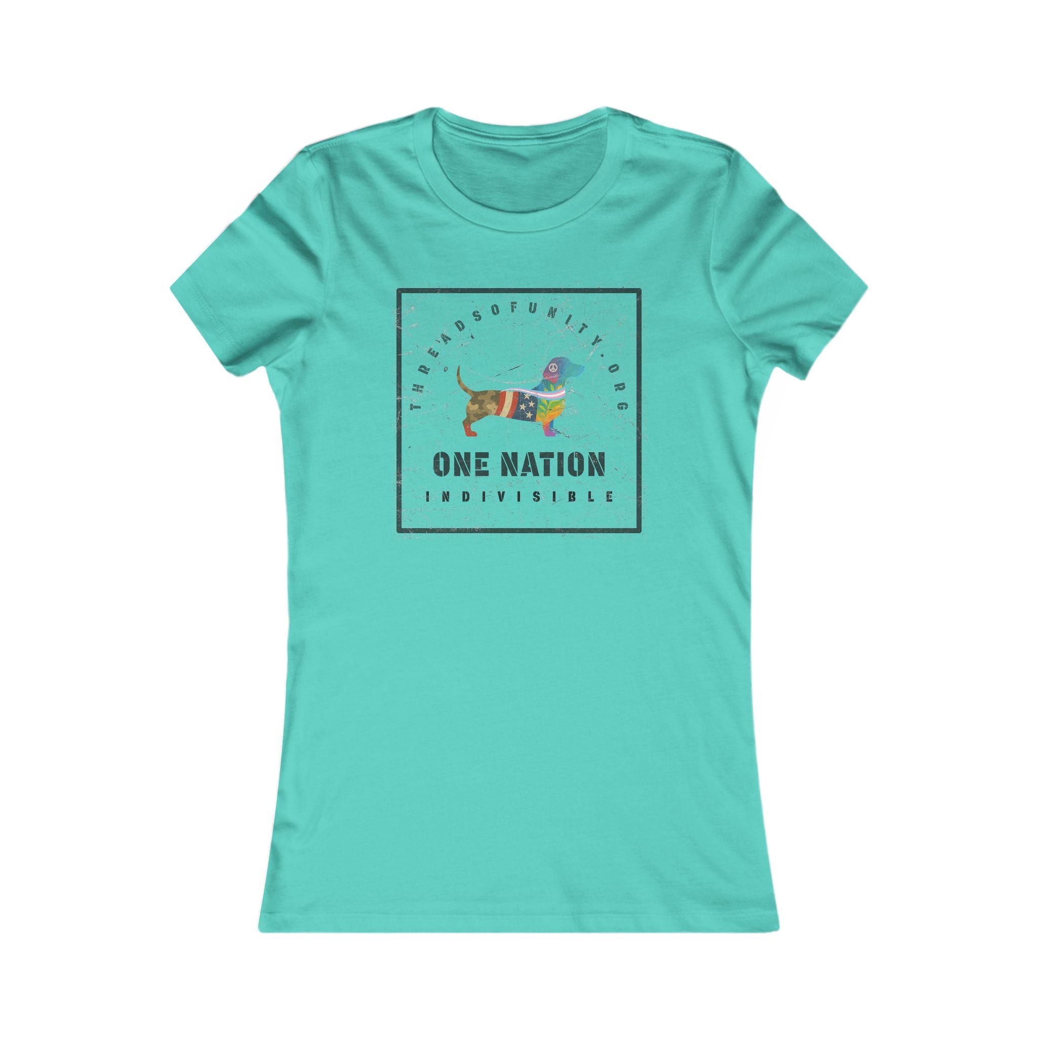 "One Nation, Indivisible Hound" Threads of Unity™ Women's T-Shirt