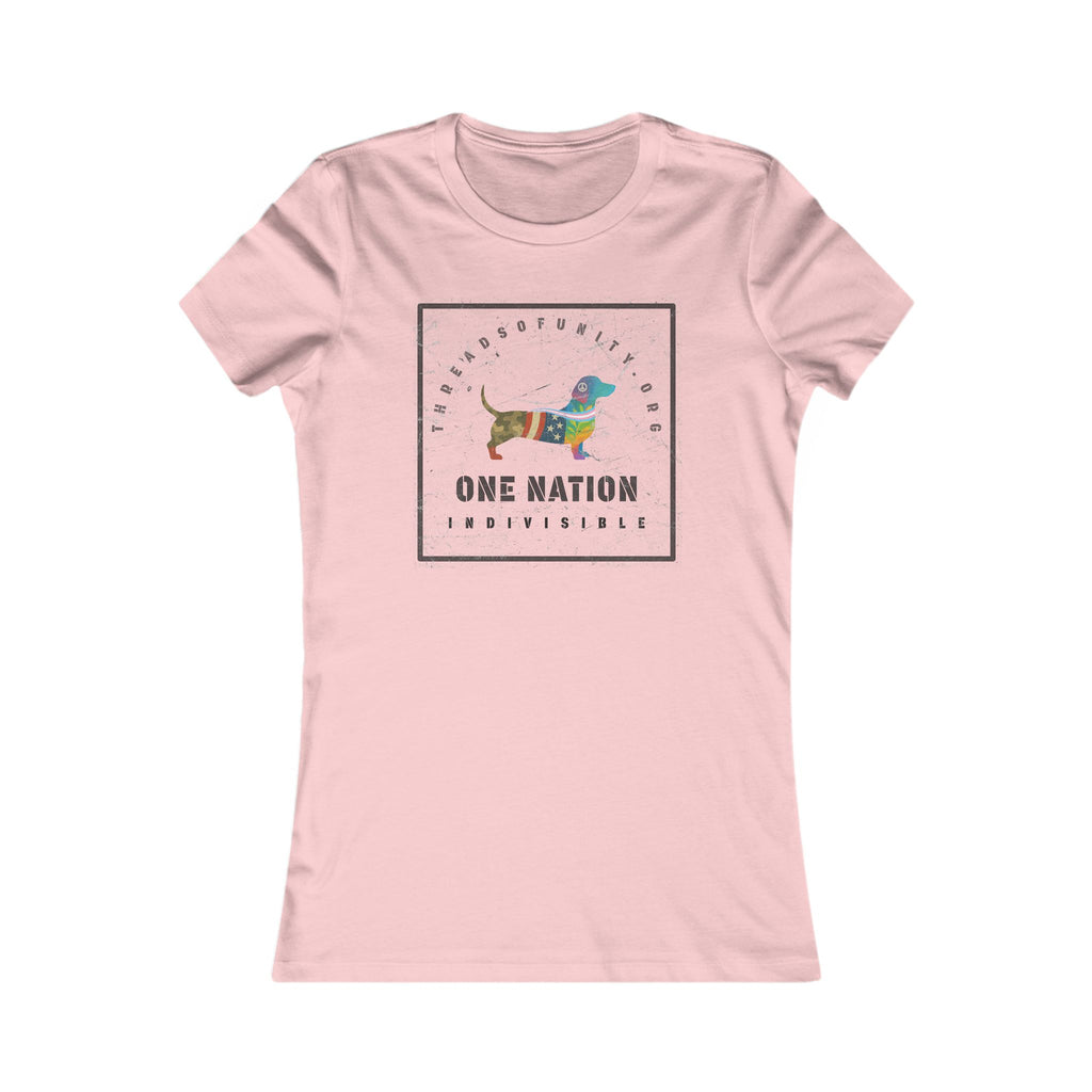 "One Nation, Indivisible Hound" Threads of Unity™ Women's T-Shirt