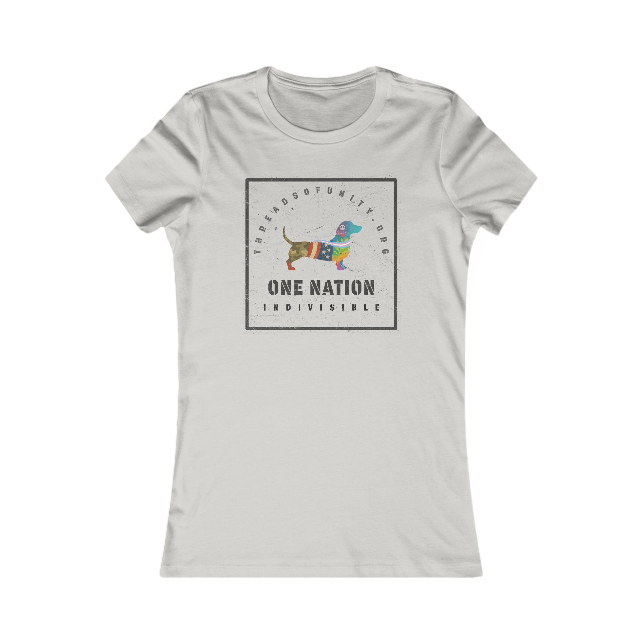 "One Nation, Indivisible Hound" Threads of Unity™ Women's T-Shirt
